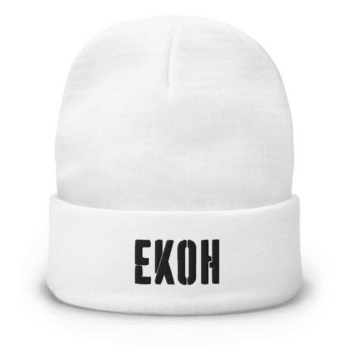 White Beanie with Ekoh Logo