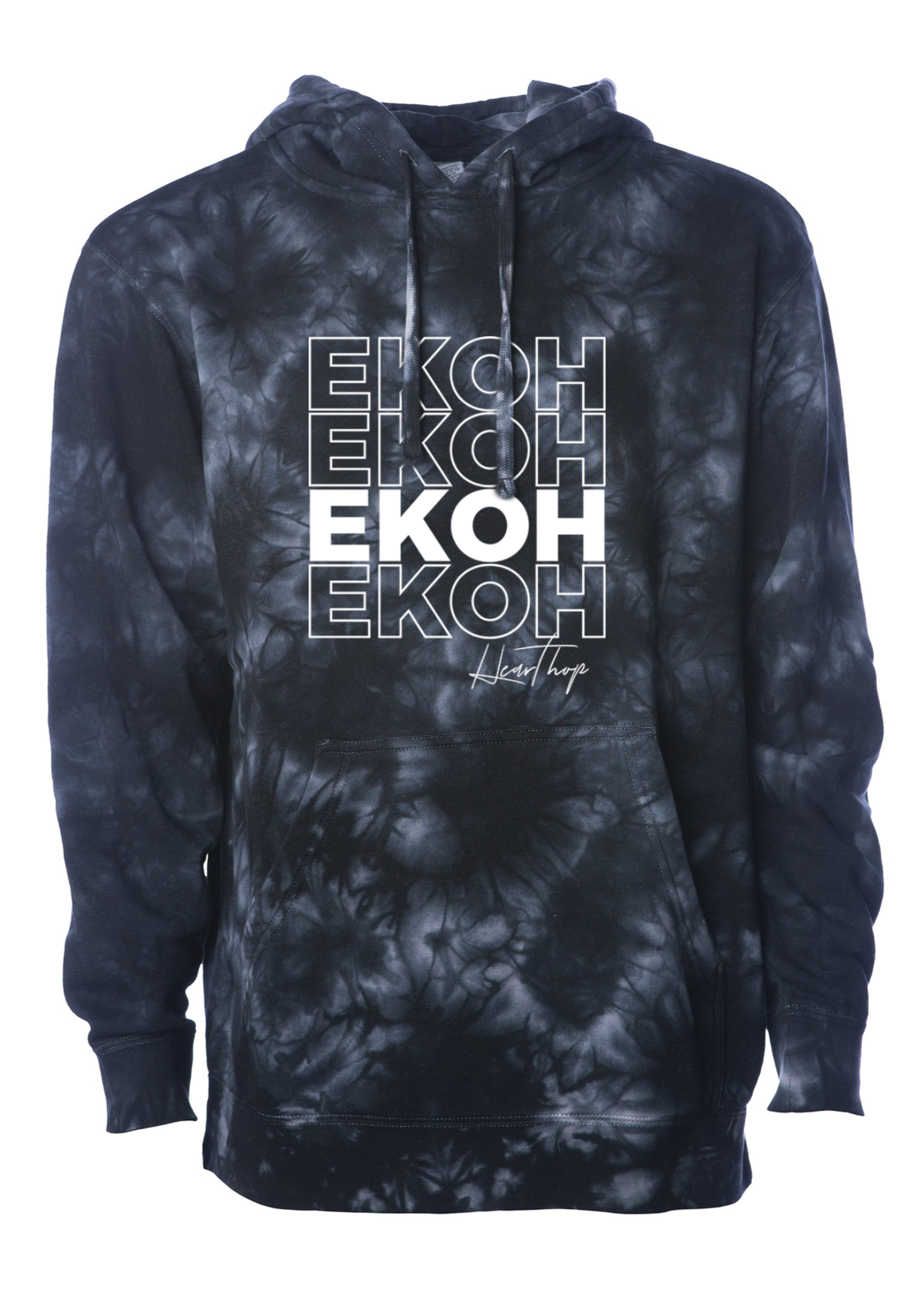 EKOH Tie Dye Hoodie- BLACK